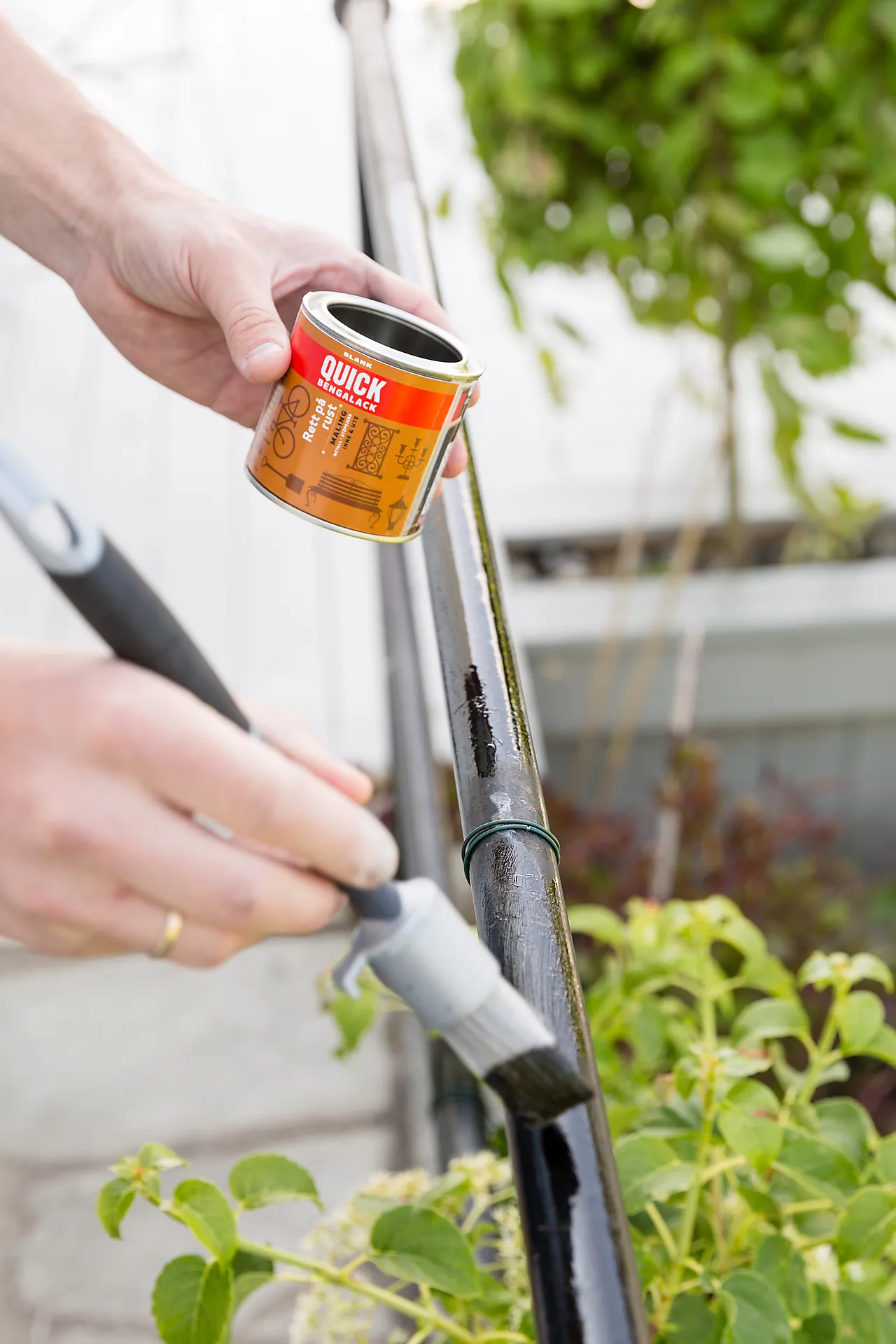 Bengalack rett på rust sort blank 0,25 liter null - null - 2 - Miniatyr