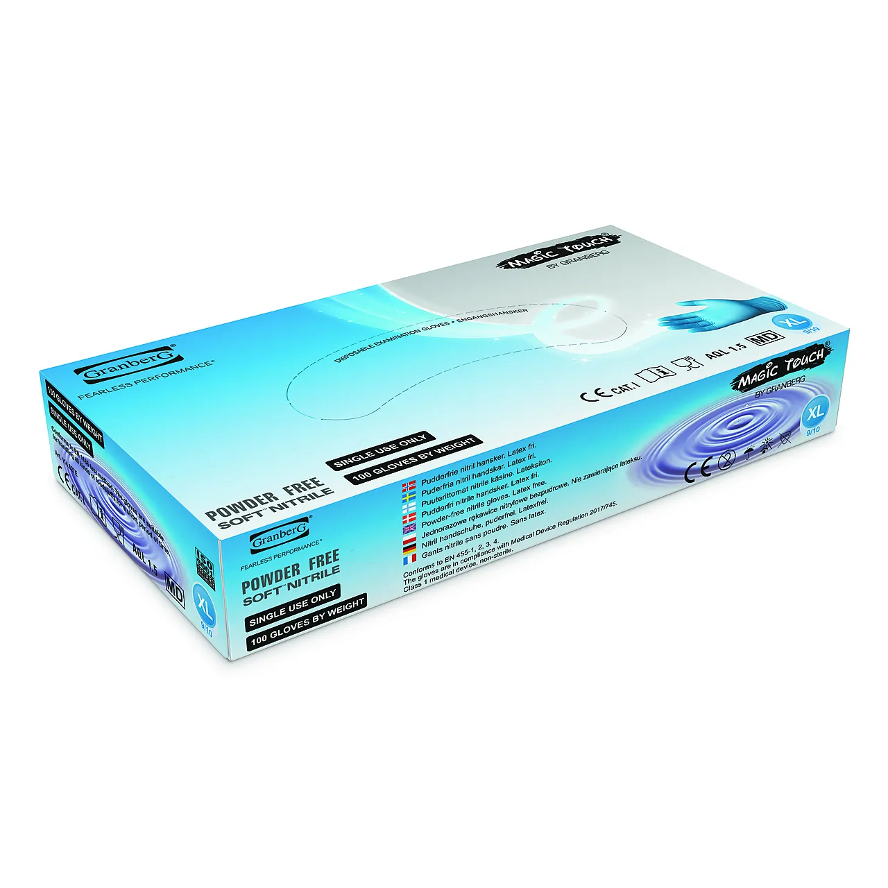 Engangshansker blå pudderfri str S Engangshansker blå pudderfri str S