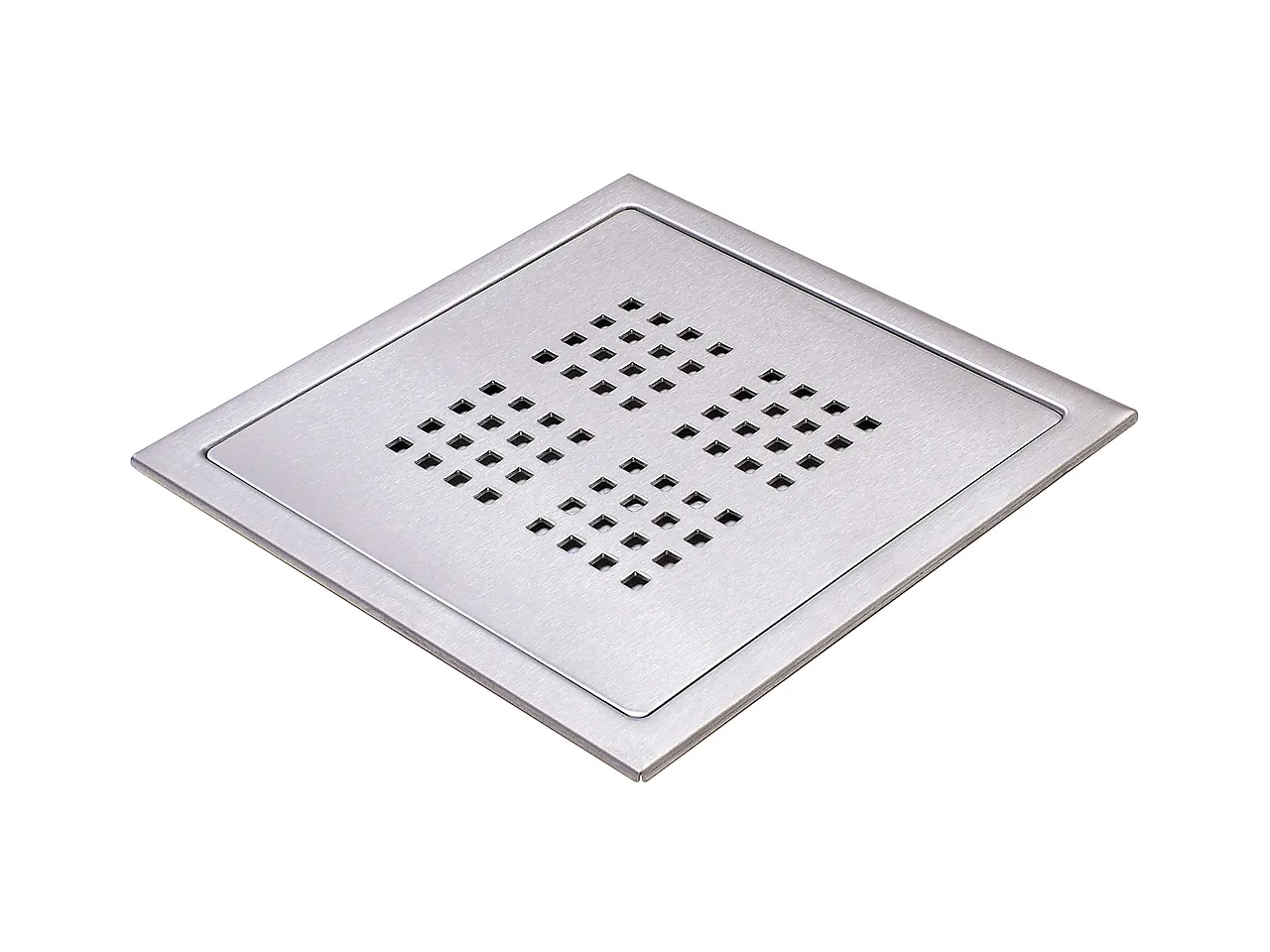 Slukrist design n°7 20x20cm askøy i børstet stål Slukrist design n°7 20x20cm askøy i børstet stål