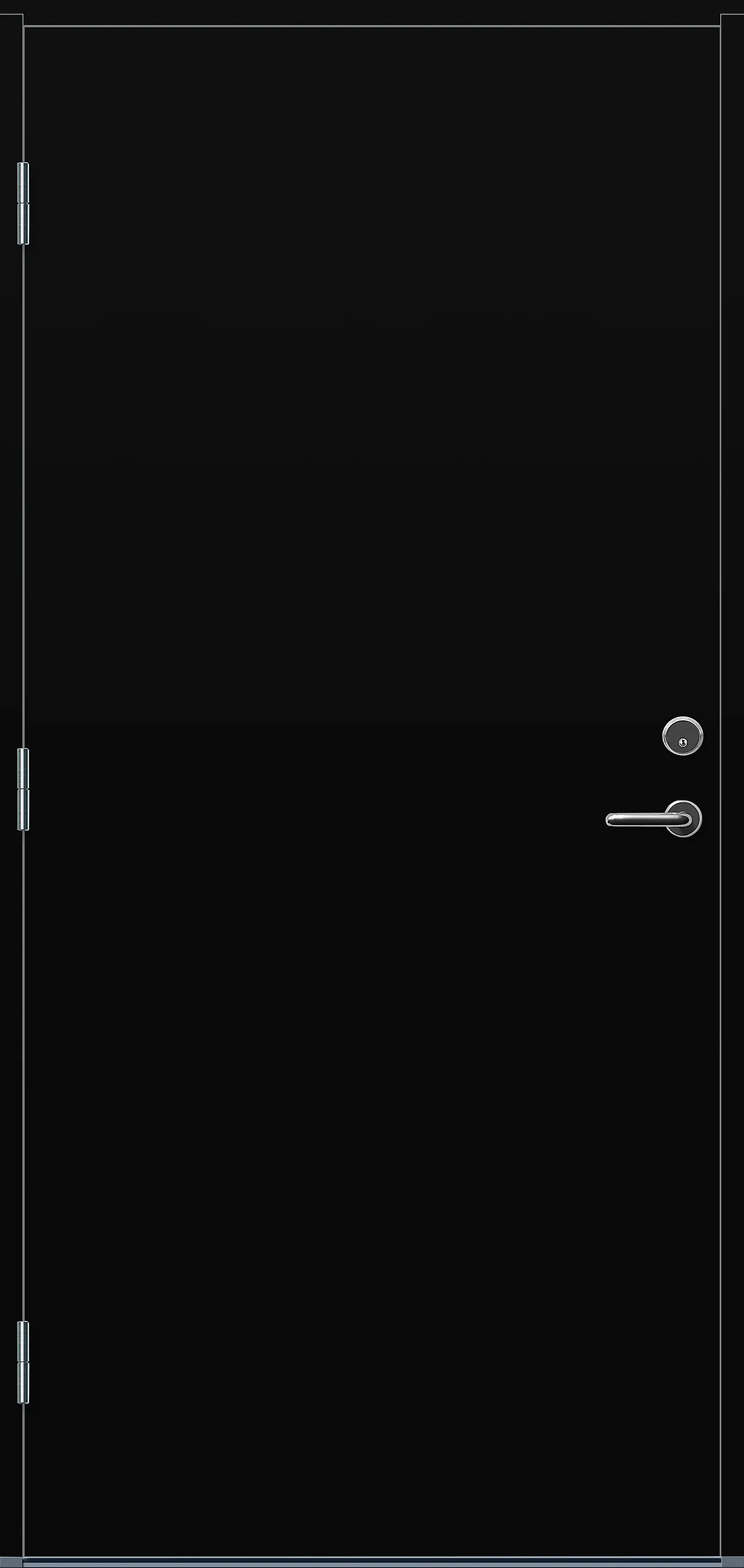 Ytterdør Sola svart venstre 100x200 cm null - 100x200 cm - 2 - Miniatyr