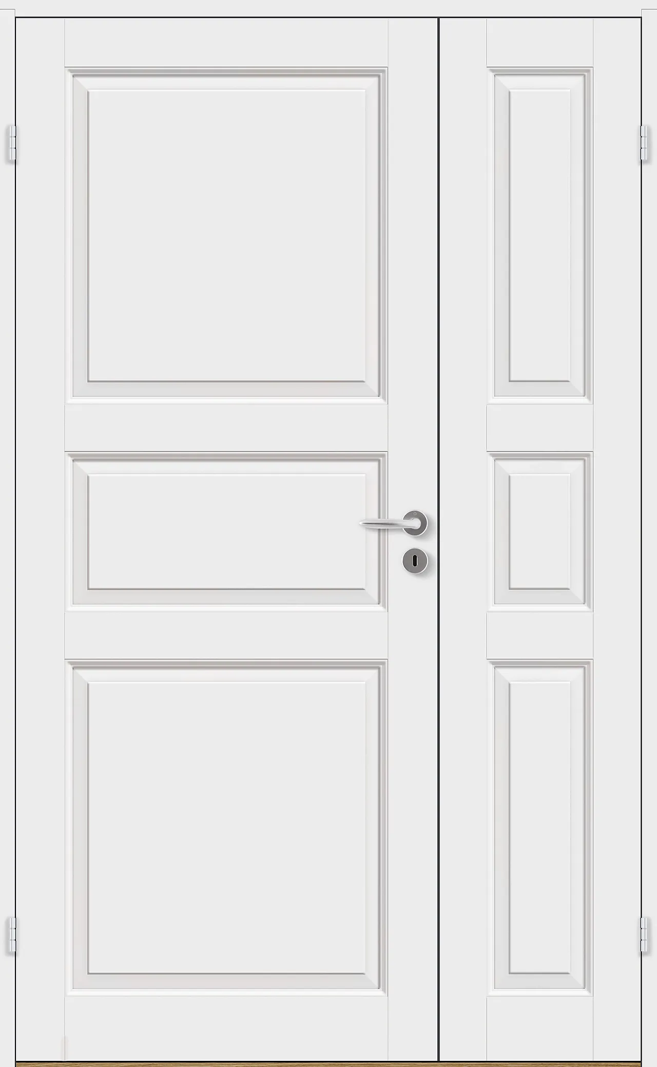 Sidefelt innerdør Jonas hvit 40x200 cm