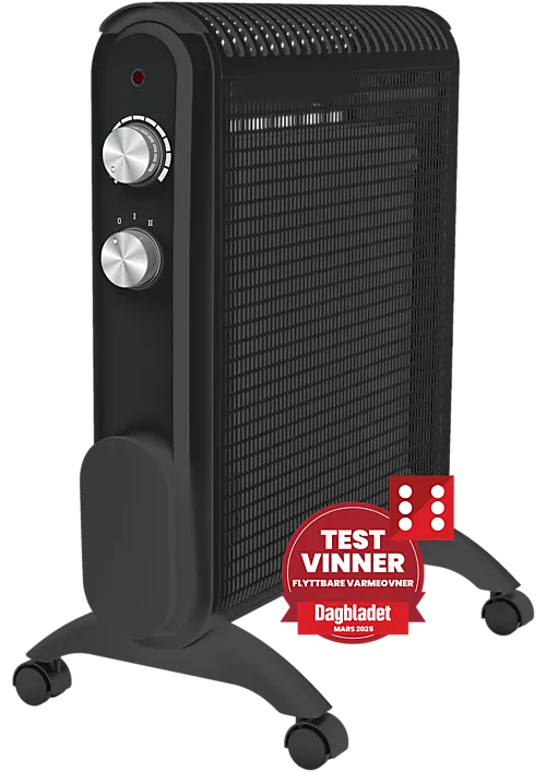 BOOSTER II 2000W sort varmeovn frittstående