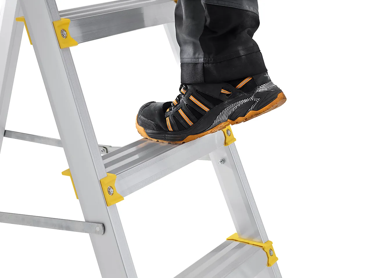 Trapp proff 55PN eloksert aluminium 3-trinn 0,70 meter null - null - 3 - Miniatyr