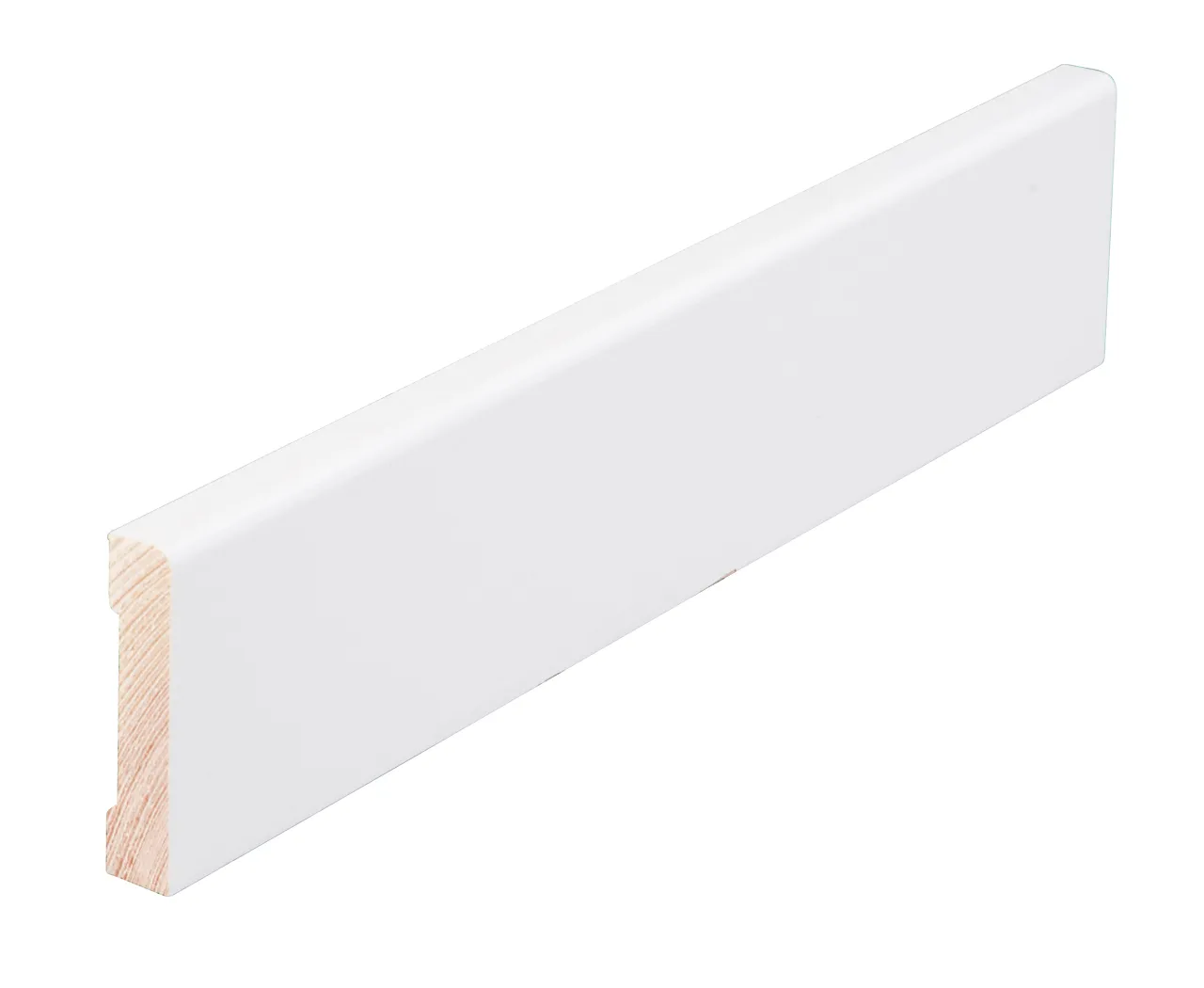 Gulvlist furu rund hvit bomull S0502-Y 10x70x4400 mm Gulvlist furu rund hvit bomull S0502-Y 10x70x4400 mm