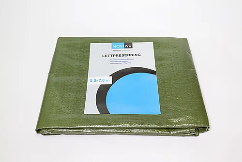 Presenning grønn 5x7 meter 130 gr/m2