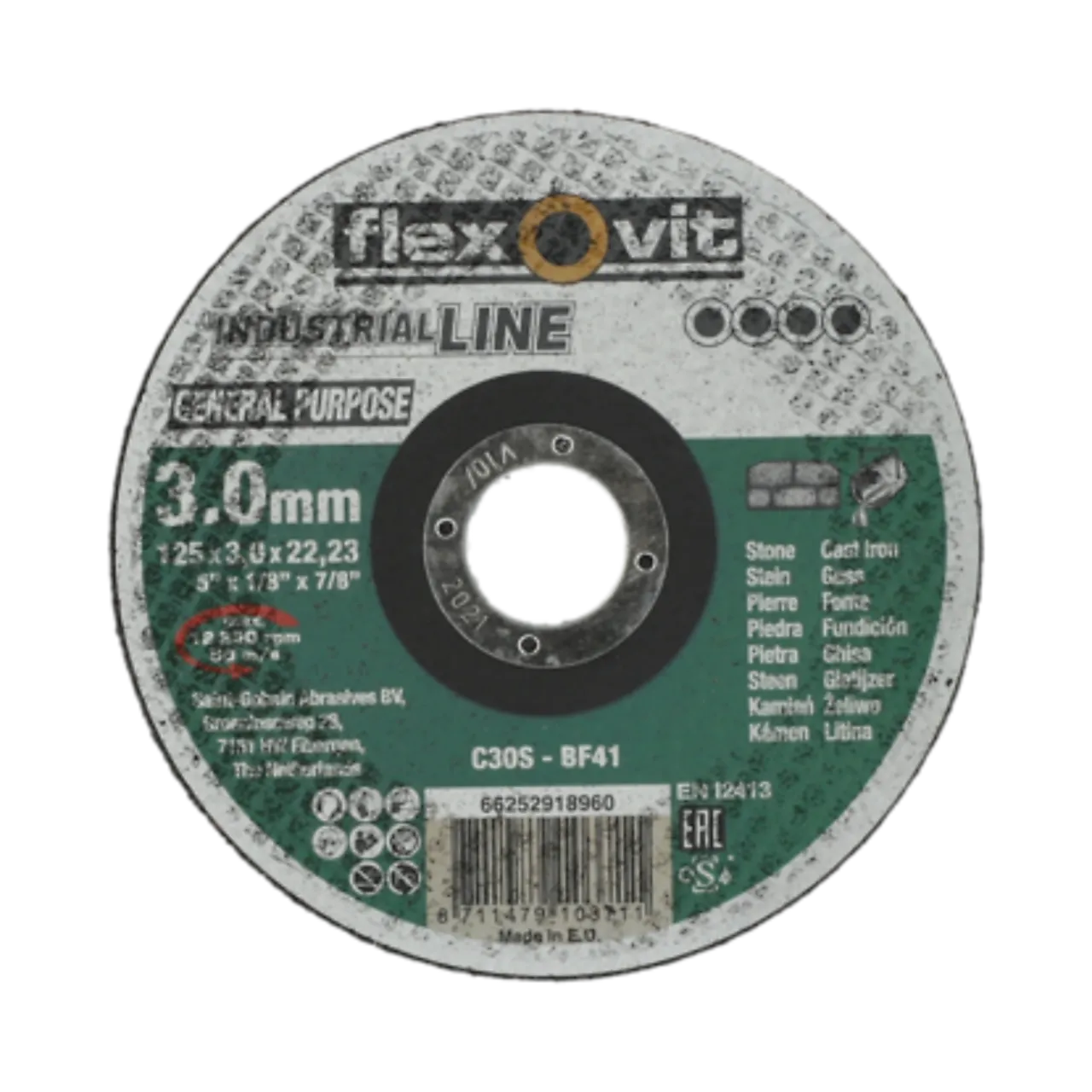 Kappeskive stein 125x3 f flexovit stein c30s