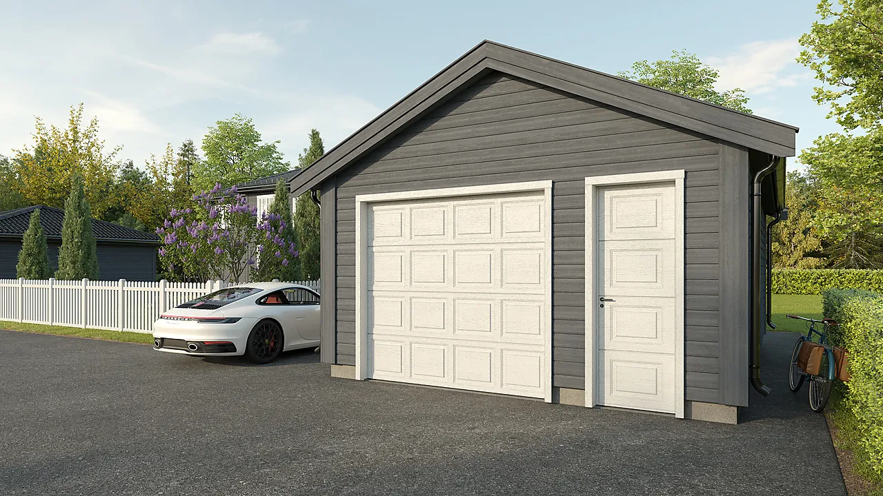 Granteck garasjeport stål GTL 250x210 cm null - null - 3 - Miniatyr