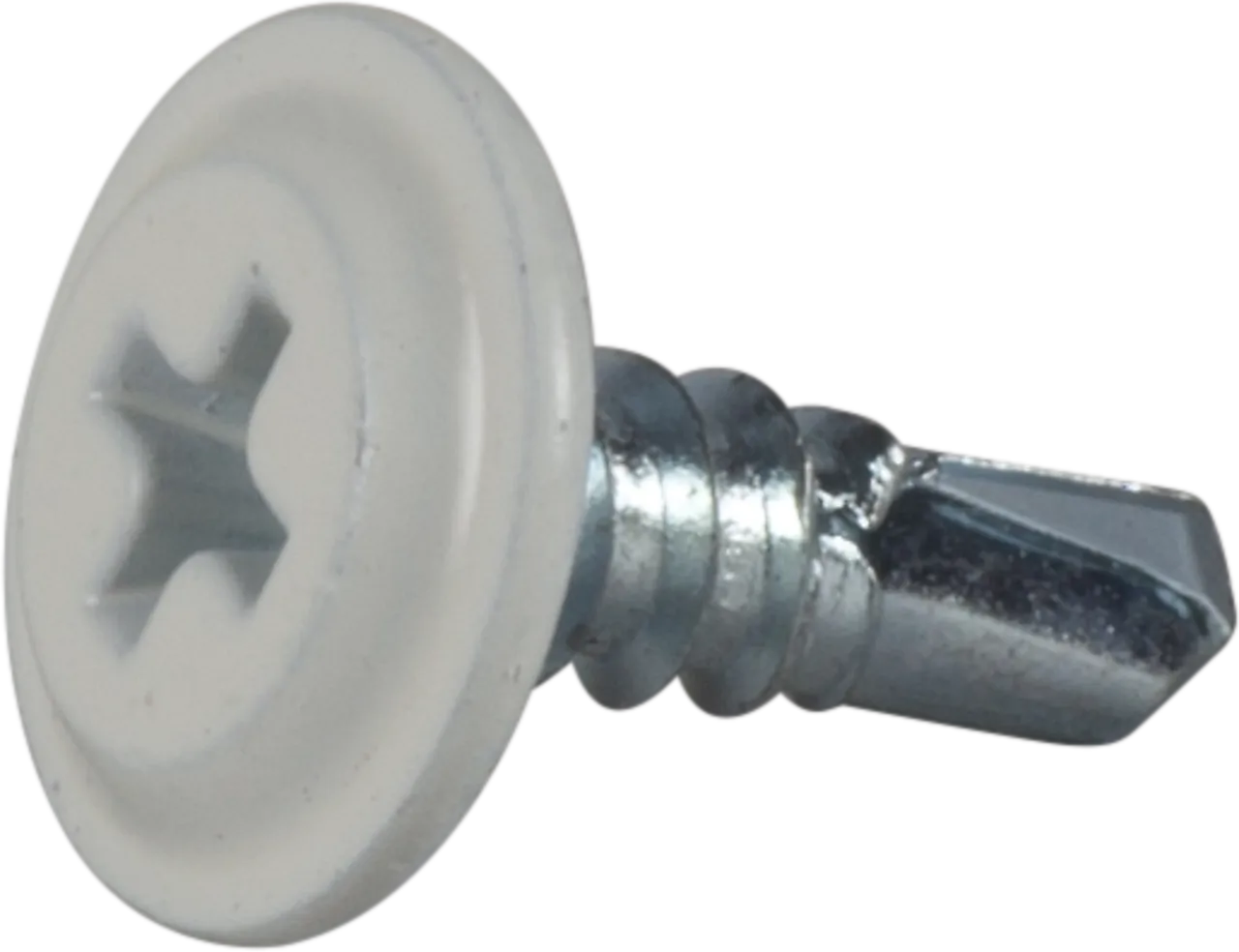 Montasjeskrue hvit 4,2x13 fzb-250 borspiss for stål blankforsinket null - null - 2 - Miniatyr