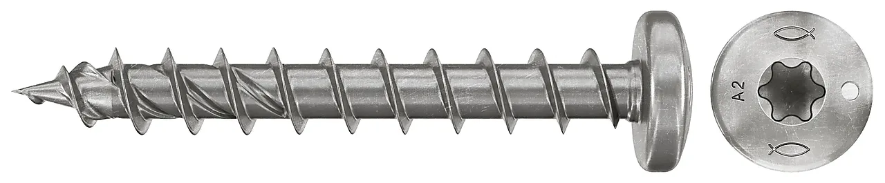 Treskrue rustfri A2 panhode TX 5x30 mm 200 stk Treskrue rustfri A2 panhode TX 5x30 mm 200 stk