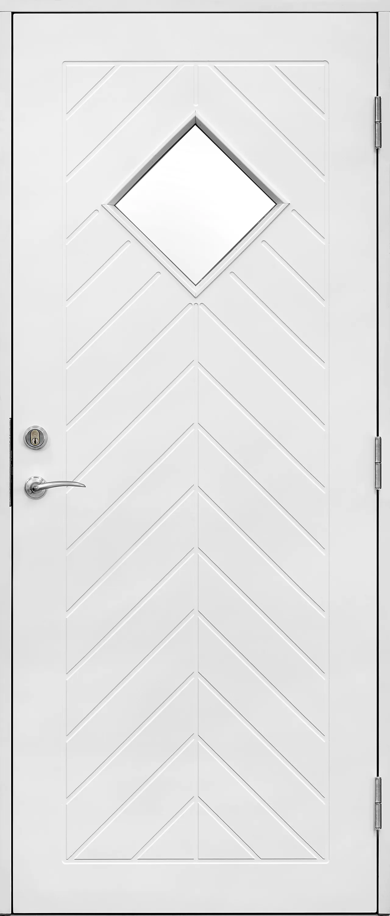 Ytterdør Fjell 90x190 cm hvit med glass venstre