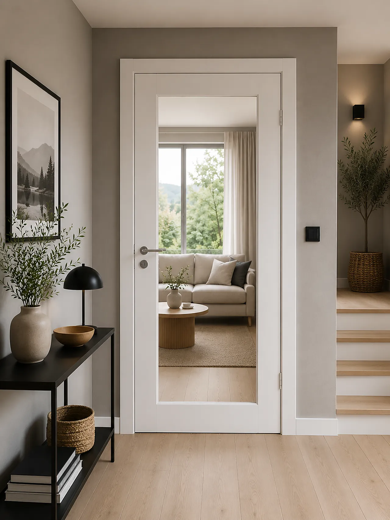 Innerdør Prima klassisk hvit med glass 80x210 cm null - 80x210 - 2 - Miniatyr