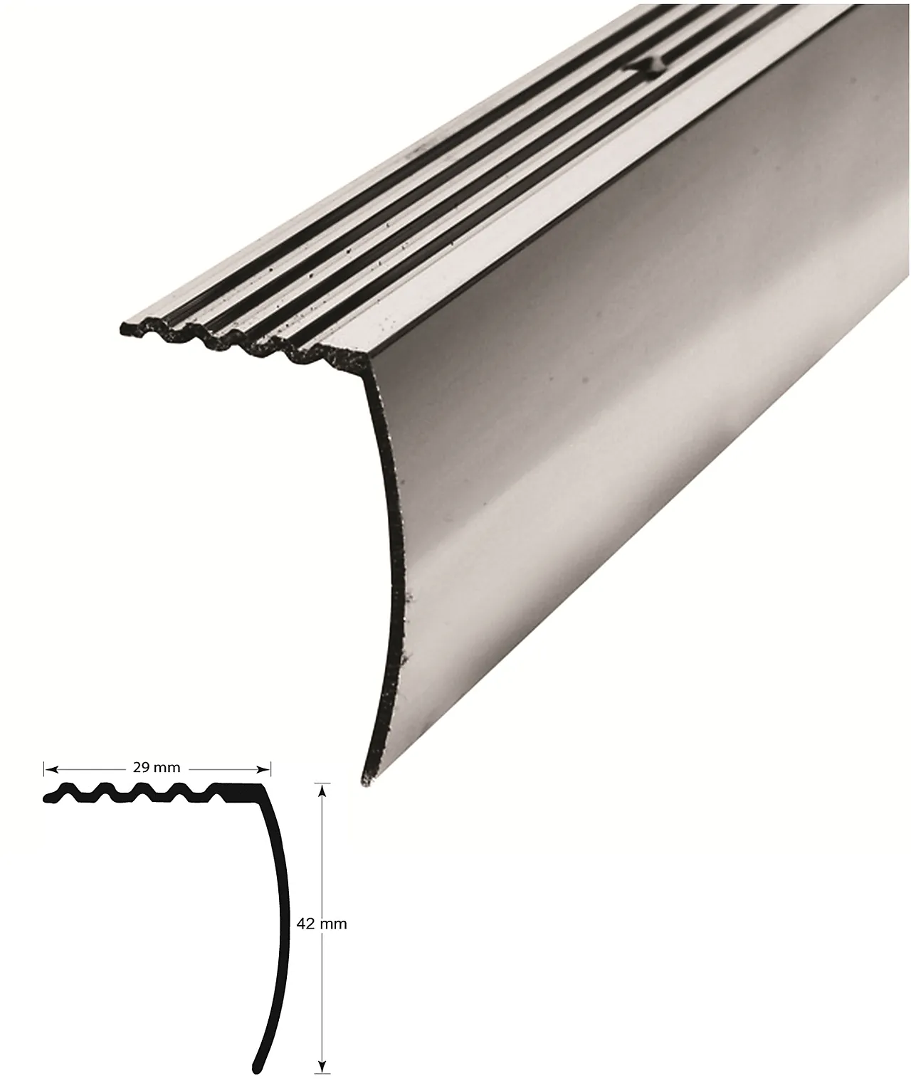 Trappenese polert aluminium boret null - null - 3 - Miniatyr