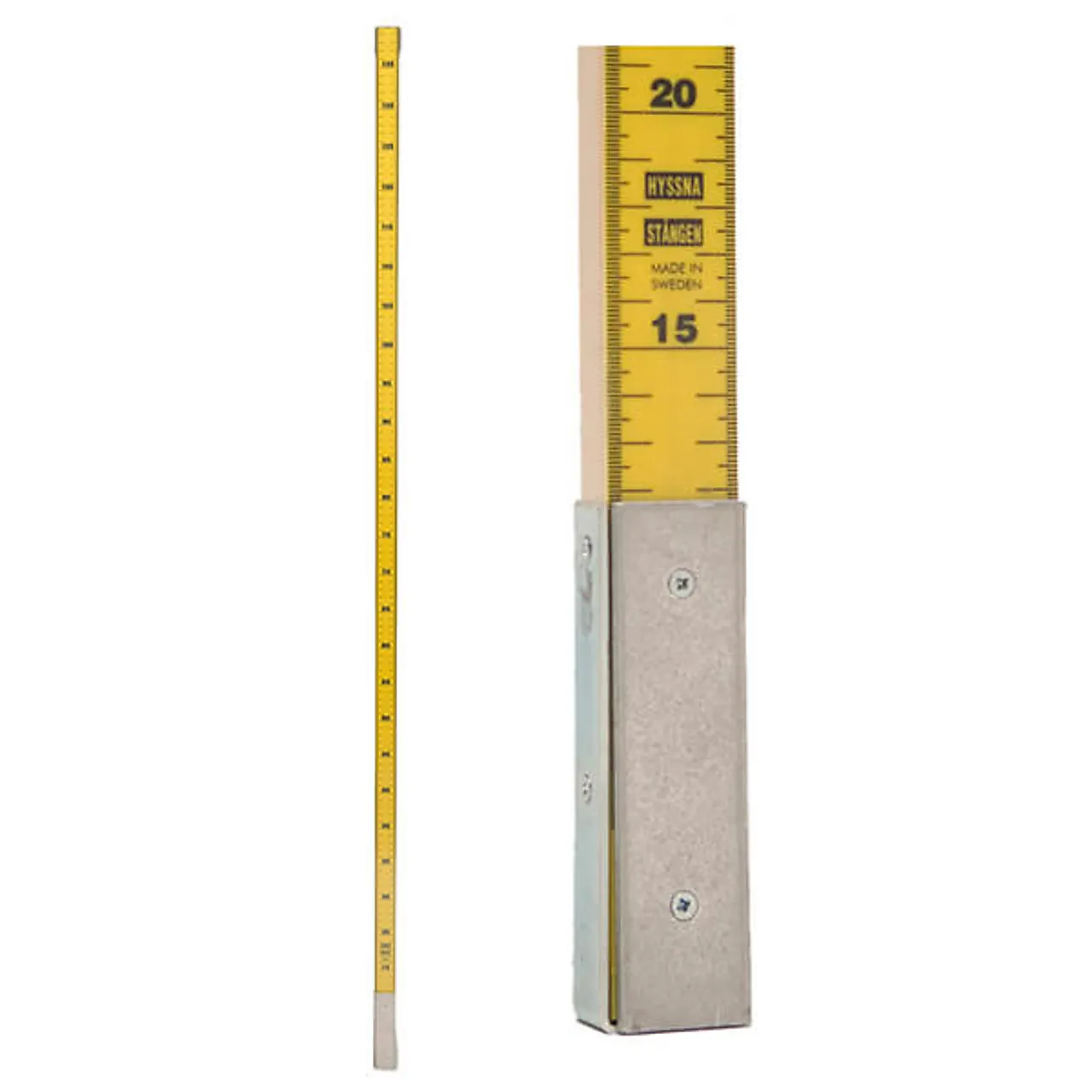 Målestav 4m m/ mm og e-skala i 4 deler Målestav 4m m/ mm og e-skala i 4 deler