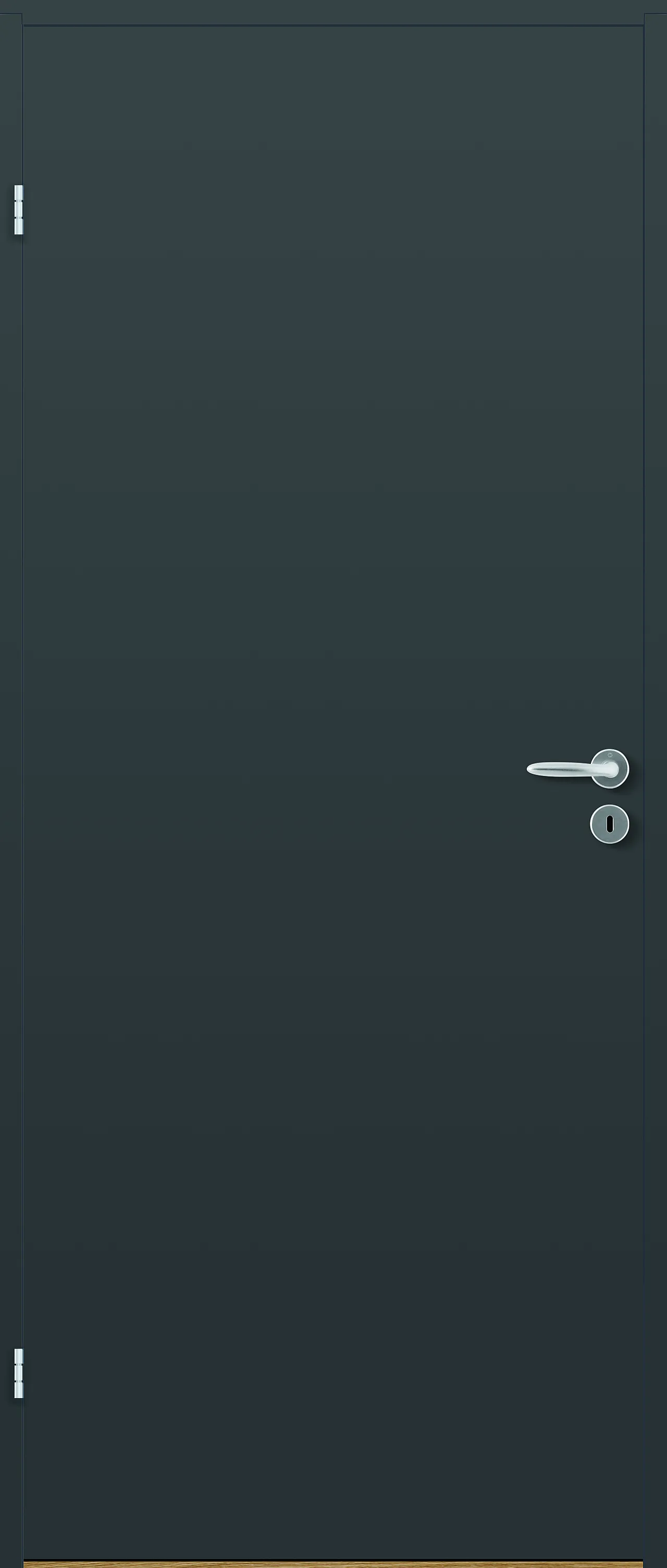 Dørblad innerdør Sletten Kompakt mørk grå 80x210 cm