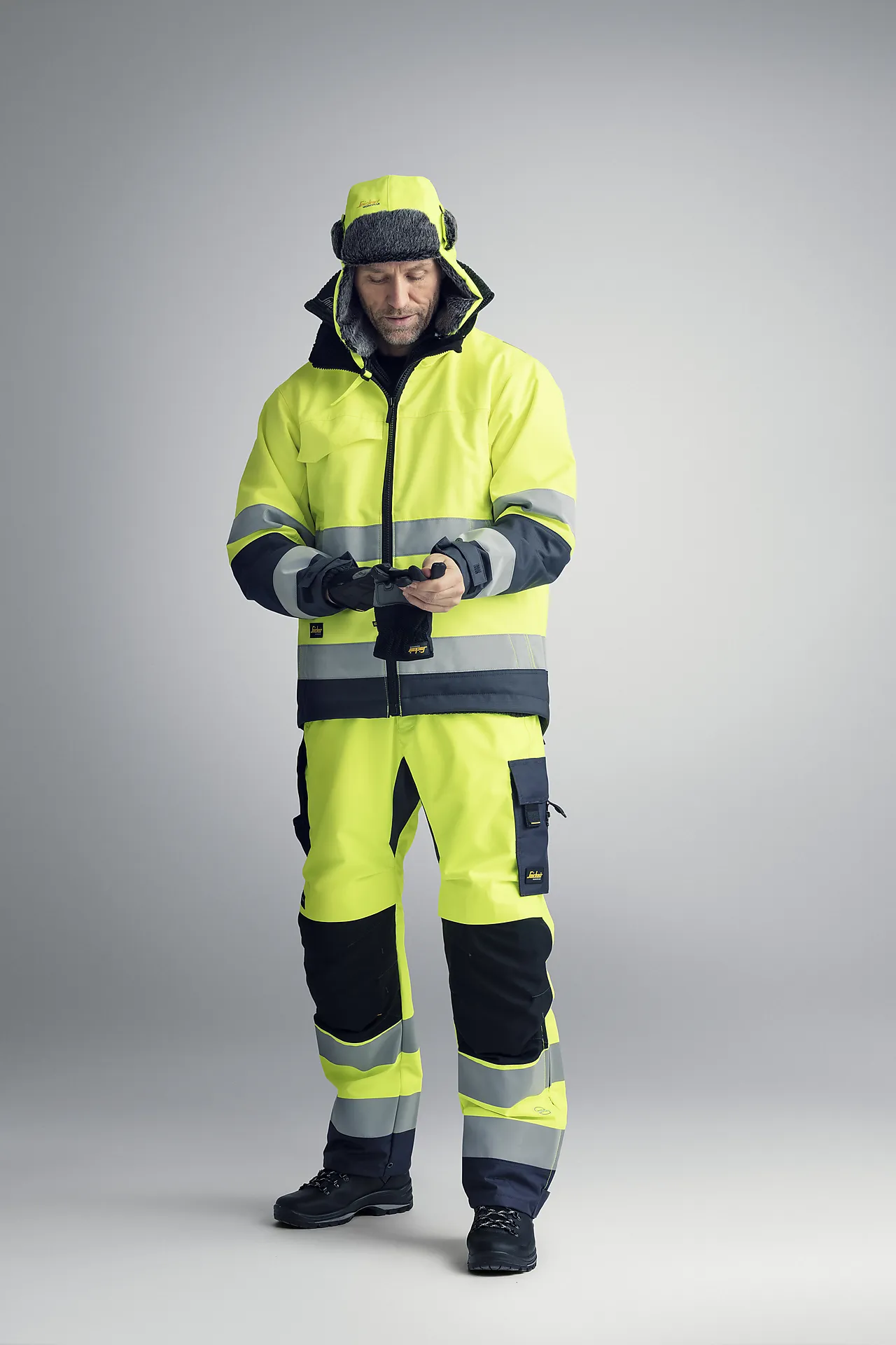 Snickers vinterjakke 1138 core highvis str S gul klasse 6 null - S - 3 - Miniatyr