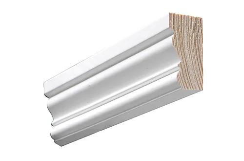 Taklist furu rund rindalist hvit bomull S0502-Y 21x45x4400 mm
