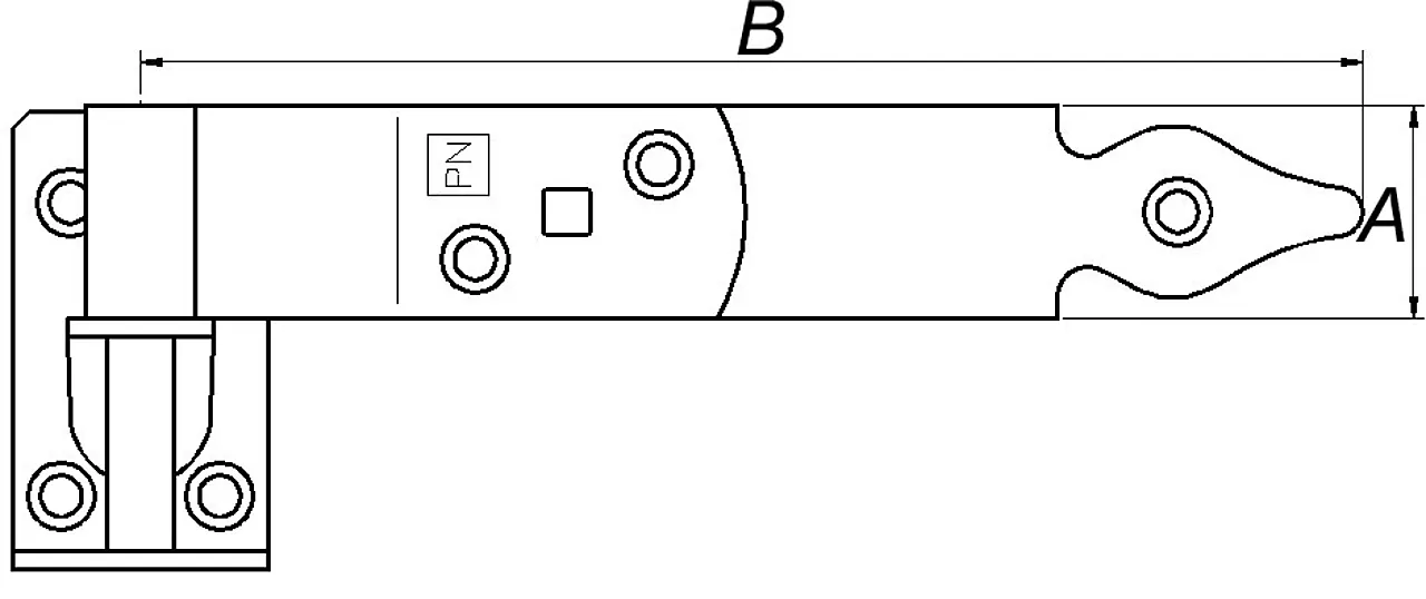 Stabelhengsler 200 mm 0109 set a 2 stk varmforzinket null - null - 2 - Miniatyr