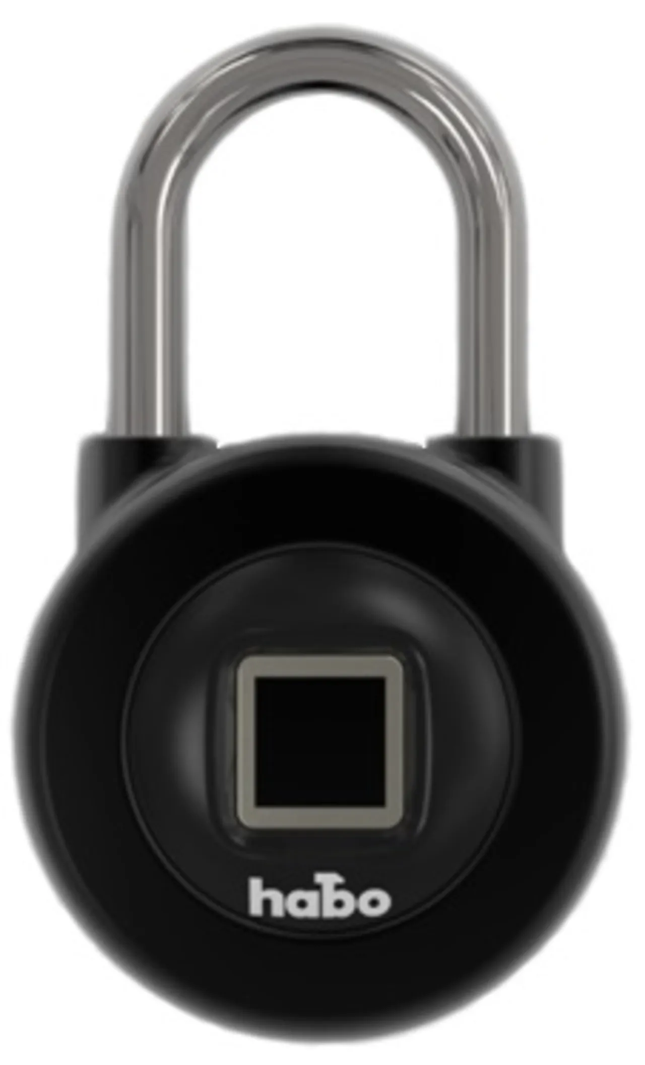 Hengelås Smartlock sort m/ fingeravtrykk og bluetooth funksjon