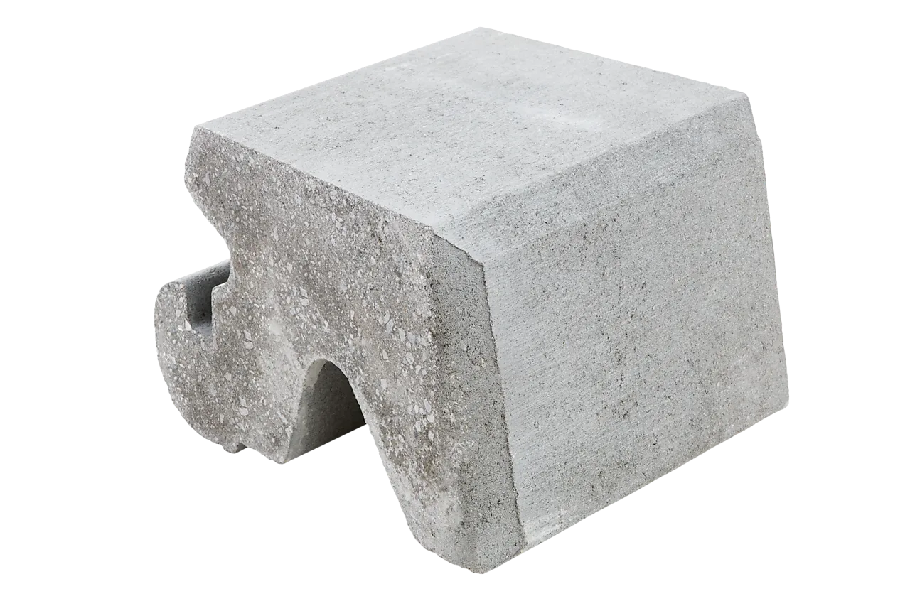 Støttemur mini kurve grå 21x28x17 cm null - null - 2 - Miniatyr