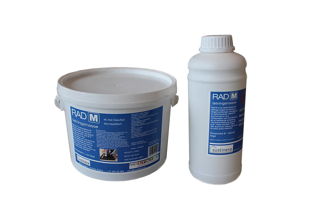 Rad m/ tetningsmasse flyte membran Rad m/ tetningsmasse flyte membran