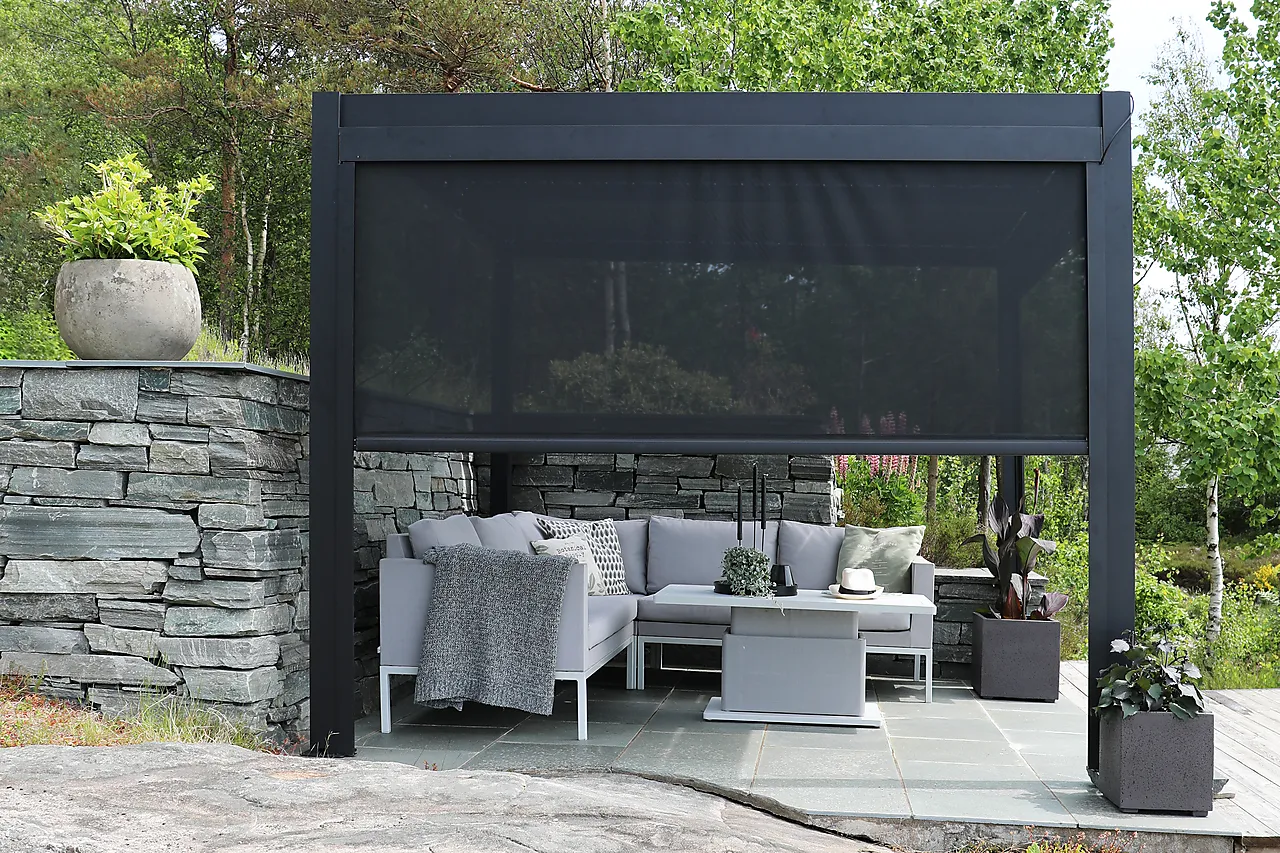 Vegg manuell til Stavern pergola sort 270x218 cm null - null - 2 - Miniatyr