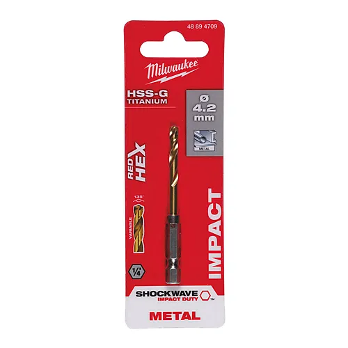 Milwaukee metallbor HSS-G TIN 4,2 mm