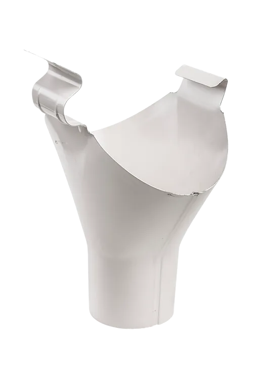 Tappestykke stål 125/75 mm hvit