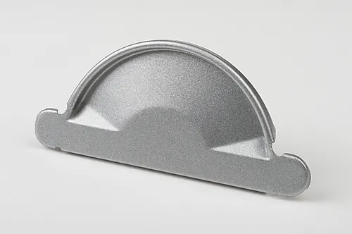 Endestykke stål 125 mm silver