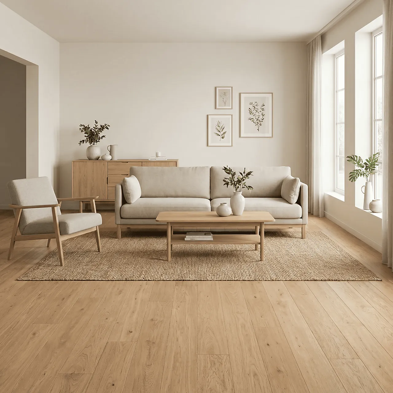 Parky finert tregulv Summit Natural Rustic Light