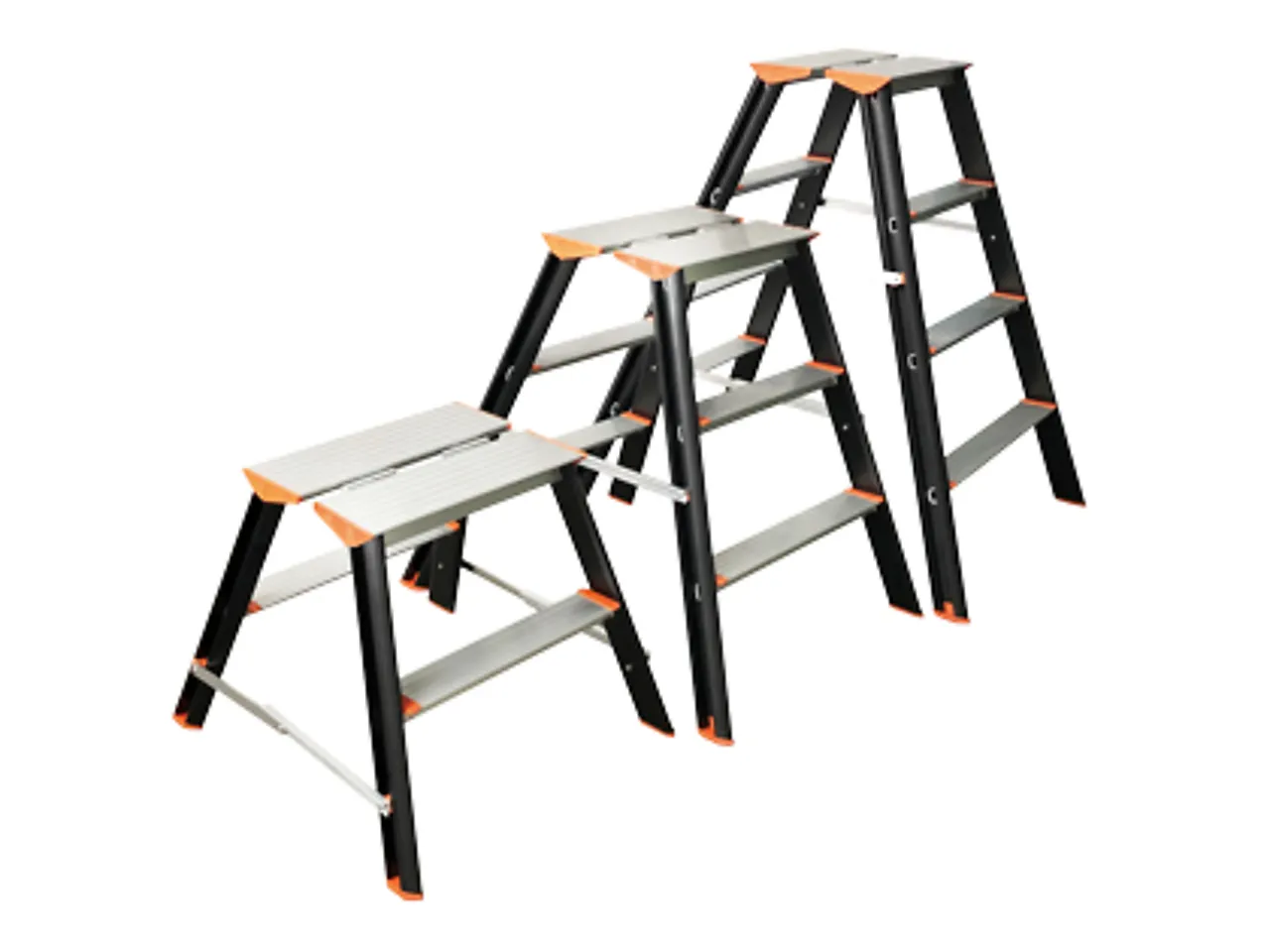 Krakk montør smal 40cm 3 trinn p92- 4 khiment sort eloksert