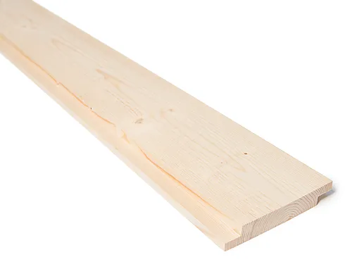 Dobbelfals tett gran ubehandlet 19 x 123 mm KL1