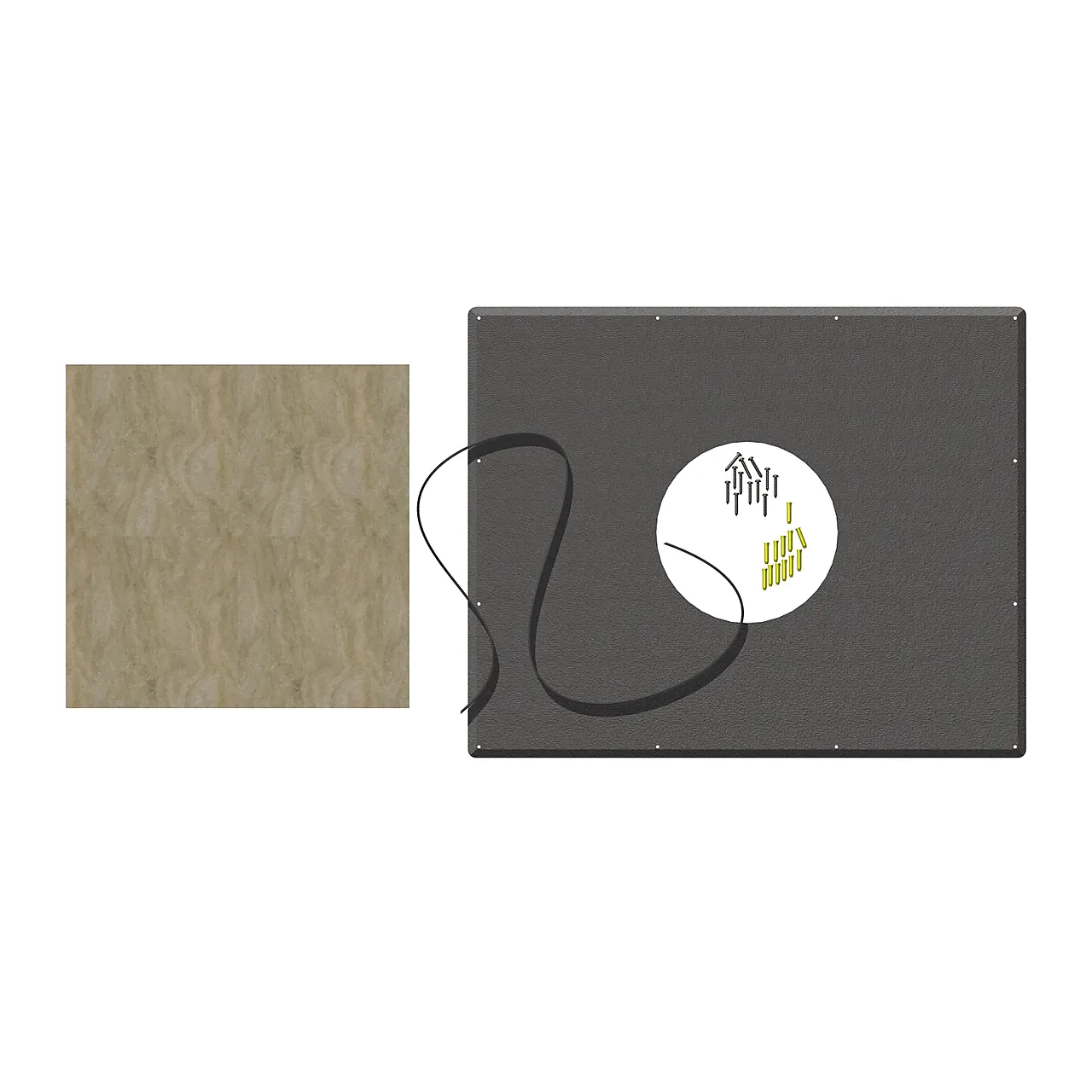 Dekkplate ø125-190 29-45gr sor sort halvisolert eller helisolert Dekkplate ø125-190 29-45gr sor sort halvisolert eller helisolert