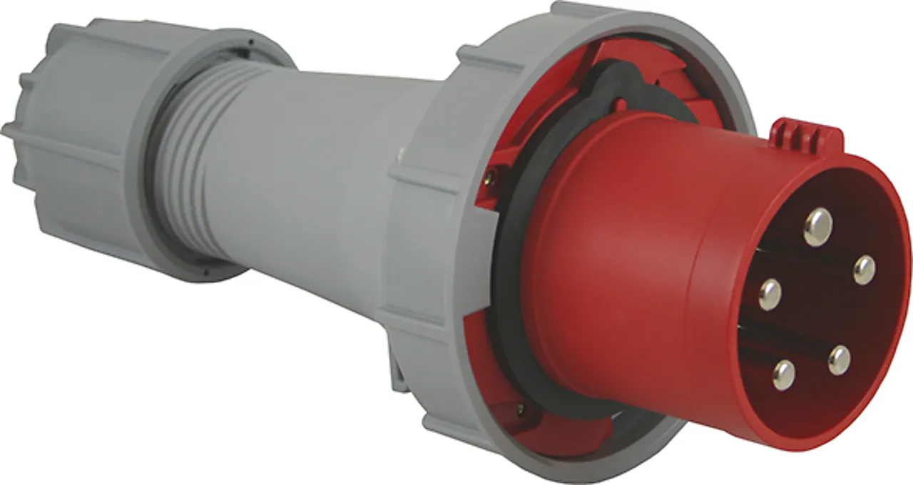 Rundstift støpsel 63a cee436-6 4 pol jord pce