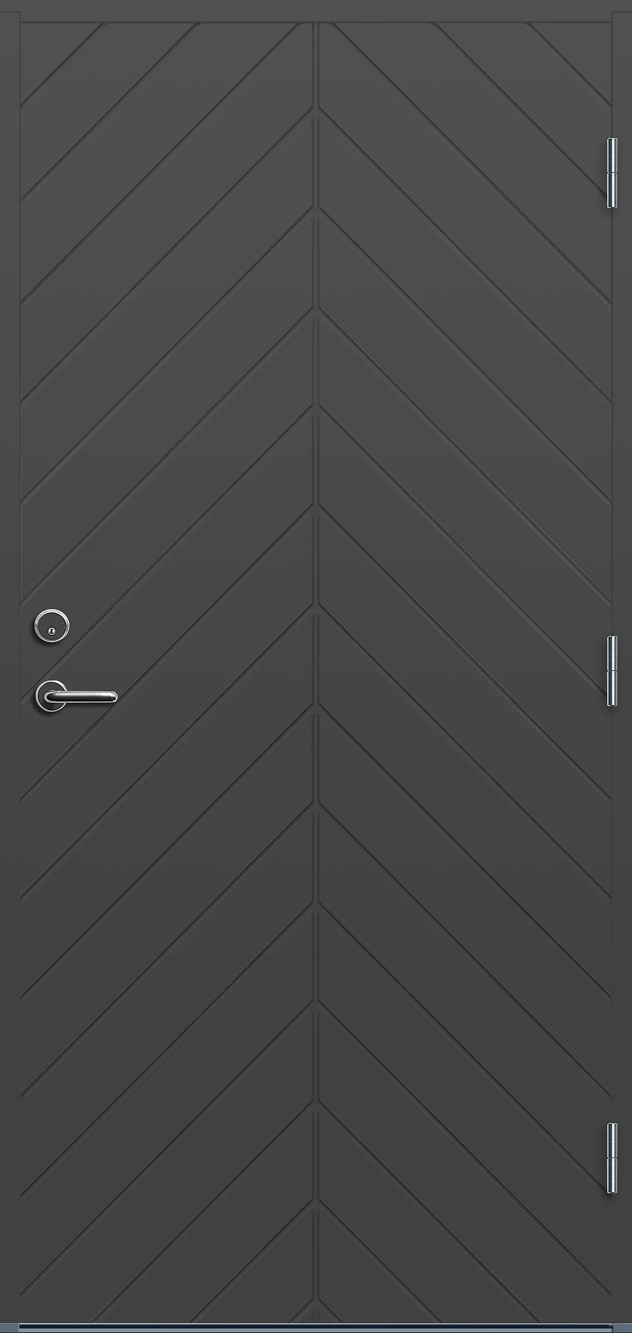 Ytterdør Gol mørk grå høyre 90x200 cm