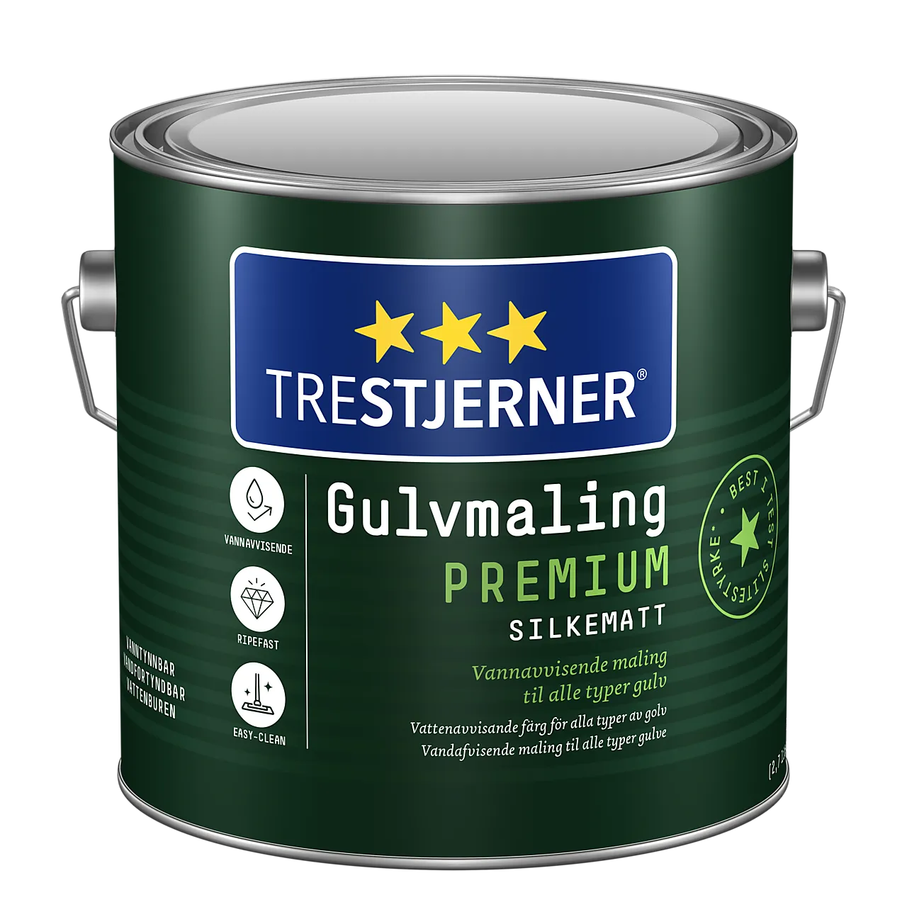 Trestjerner gulvmaling premium c-base 2,7 liter Trestjerner gulvmaling premium c-base 2,7 liter
