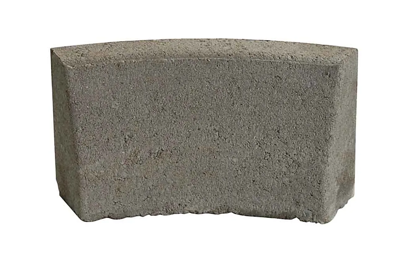 Kantstein grå bue utvendig 8x20x100 cm