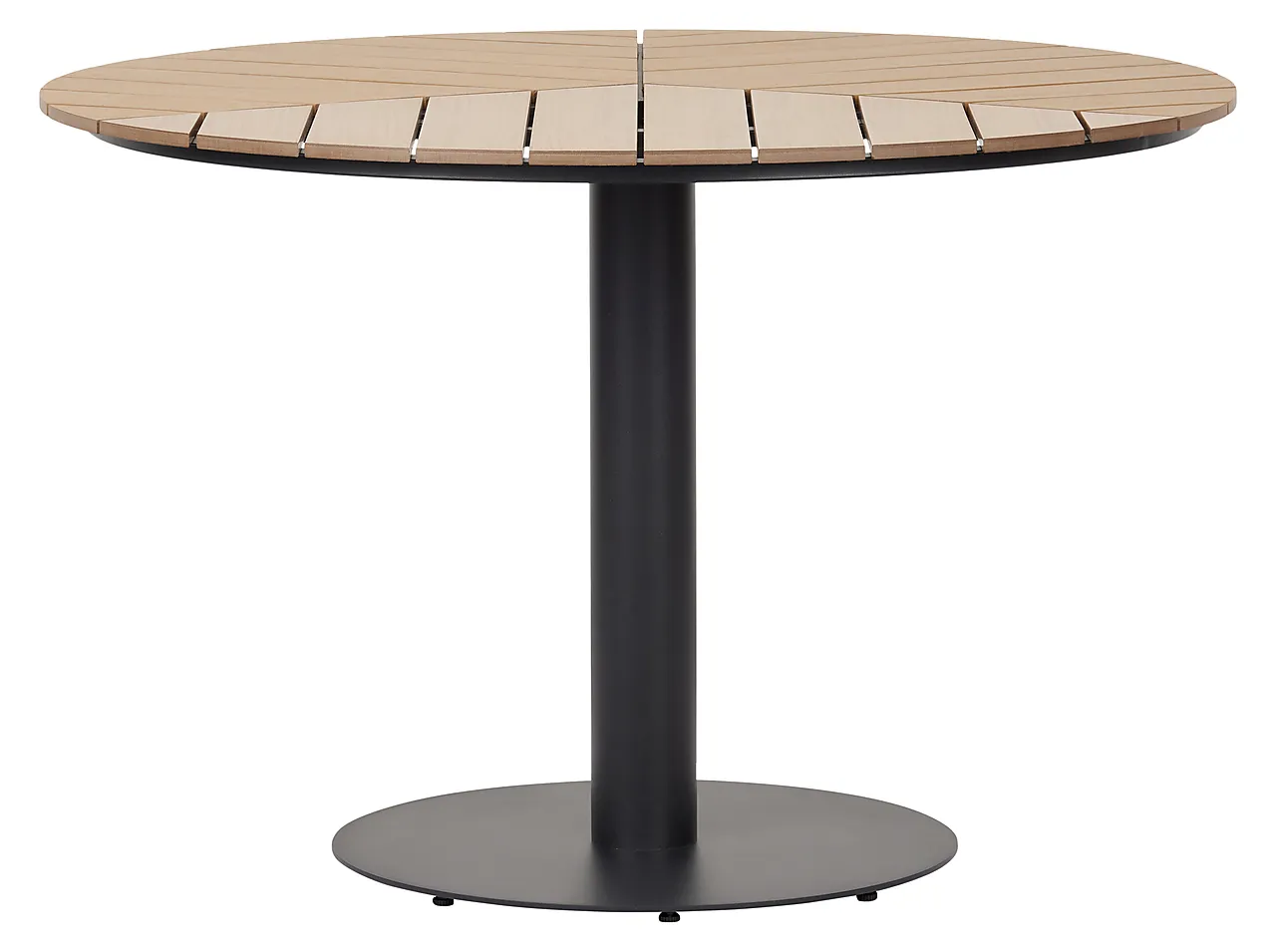 Hagebord sort/teak Envy Ø113 cm