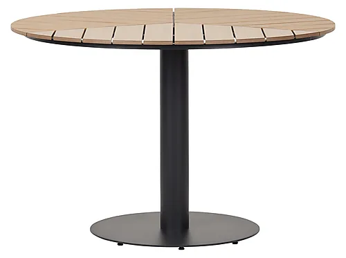 Hagebord sort/teak Envy Ø113 cm