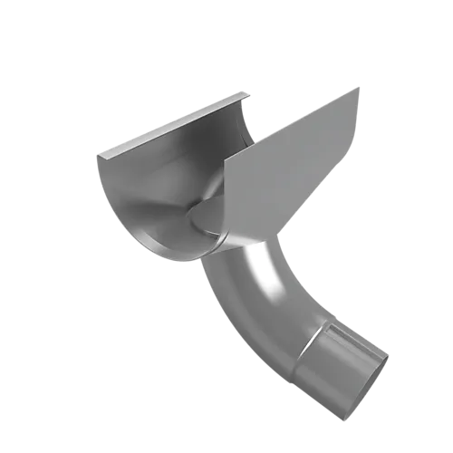 Trakt til takrenne T120 mm med bend 75 grader ubehandlet