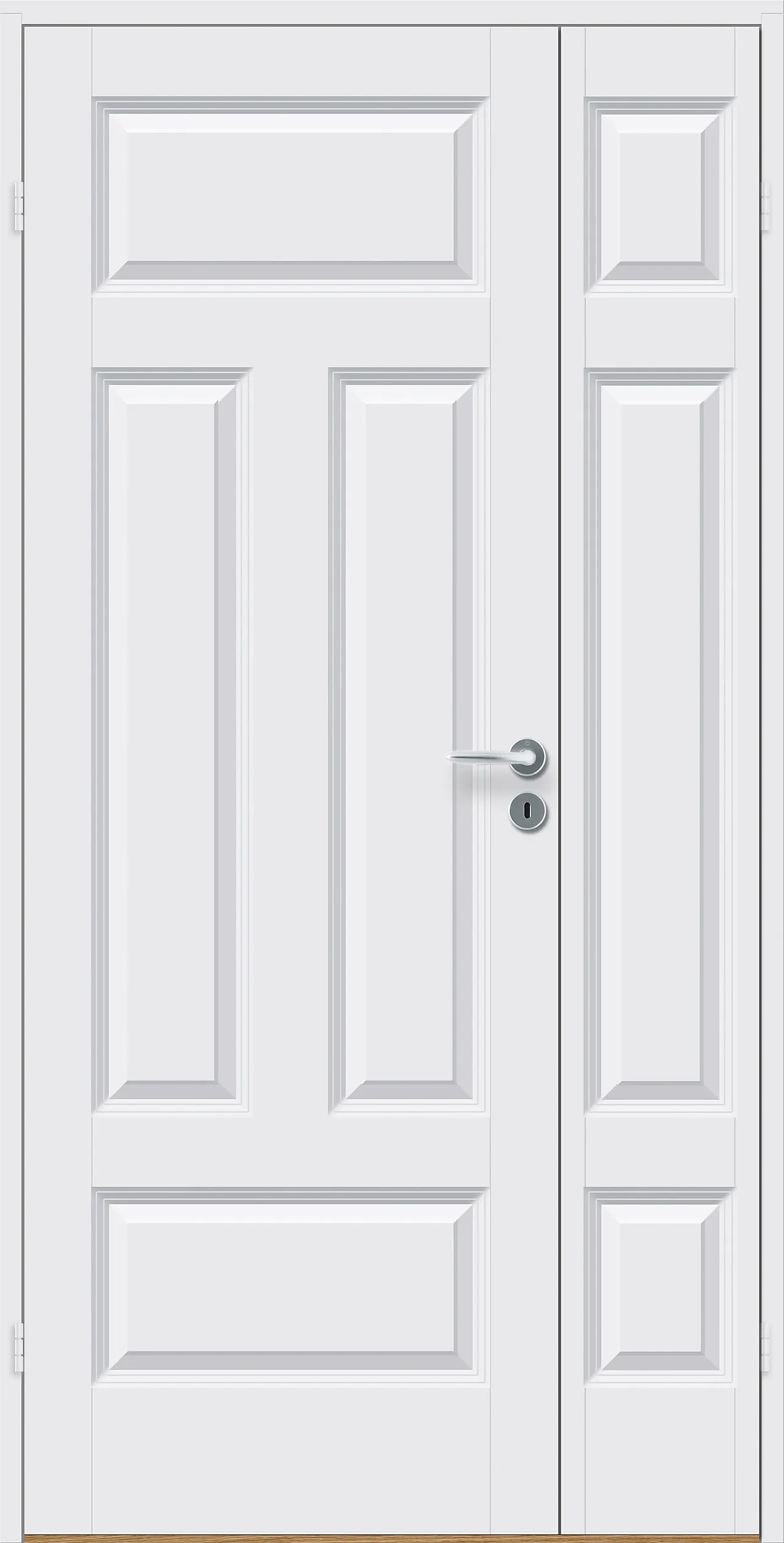 Sidefelt innerdør Ida Kompakt hvit 40x210 cm