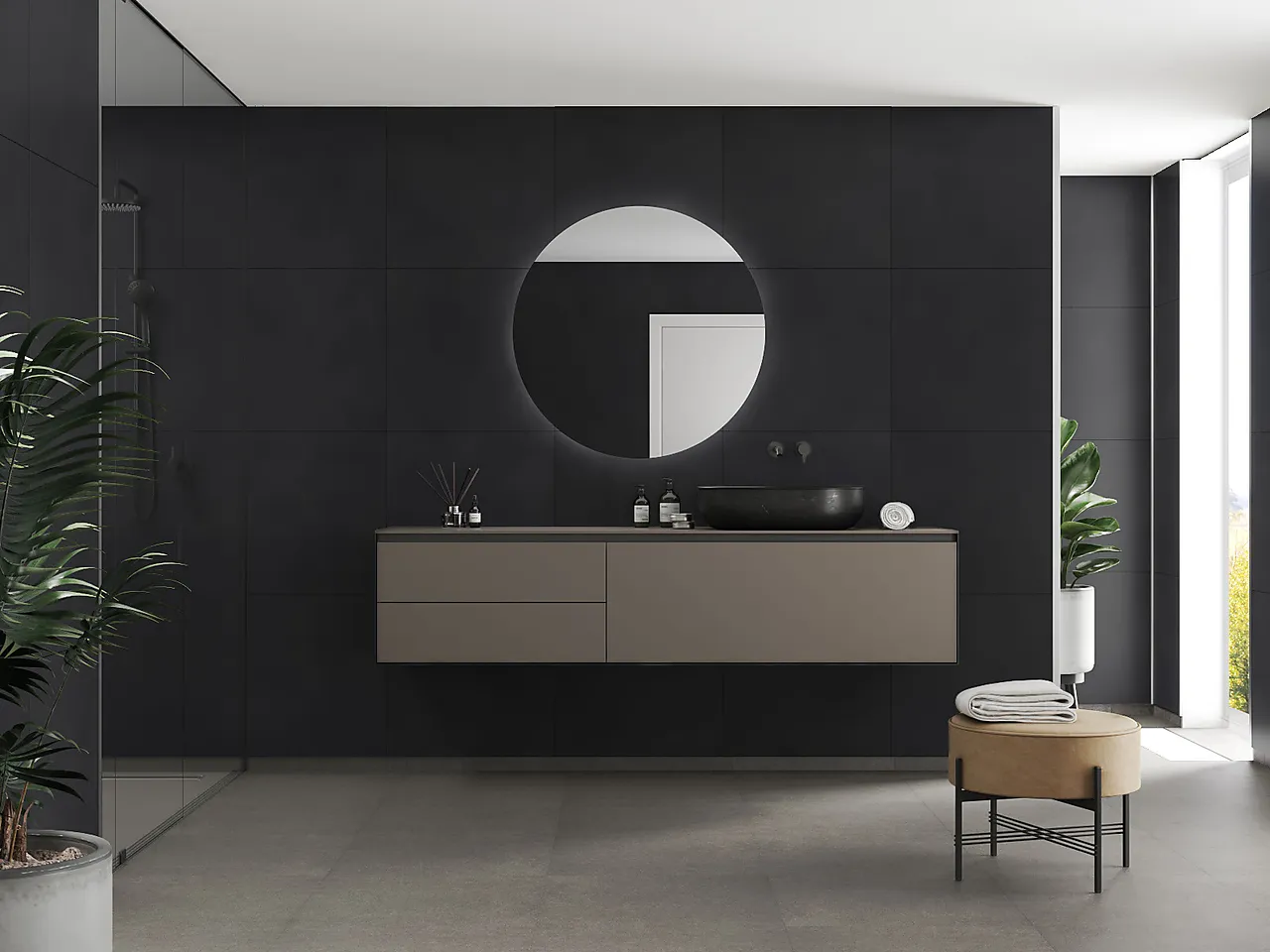 Baderomspanel 2127M6060 dark ash 10x620x2400 null - 10x620x2400 - 2 - Miniatyr