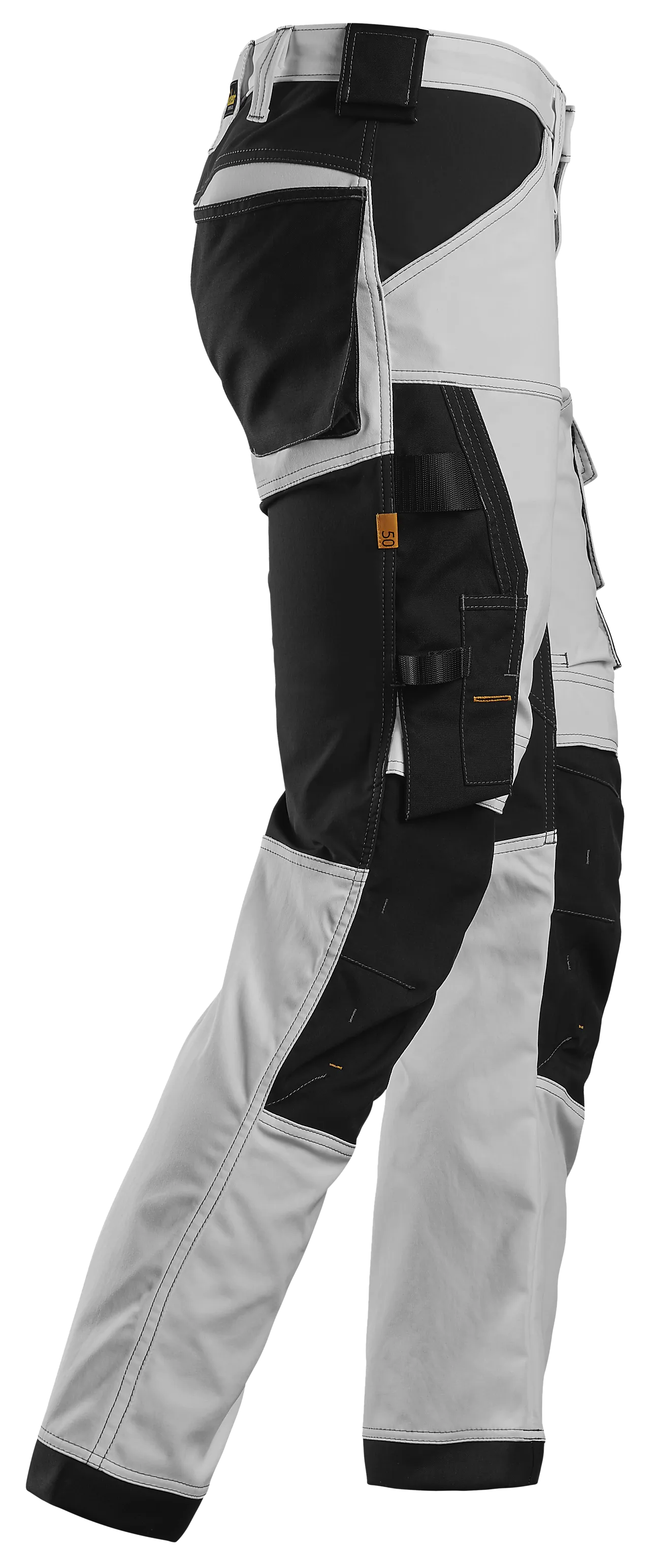 Arbeidsbukse stretch hvit/sort str 88 null - null - 3 - Miniatyr