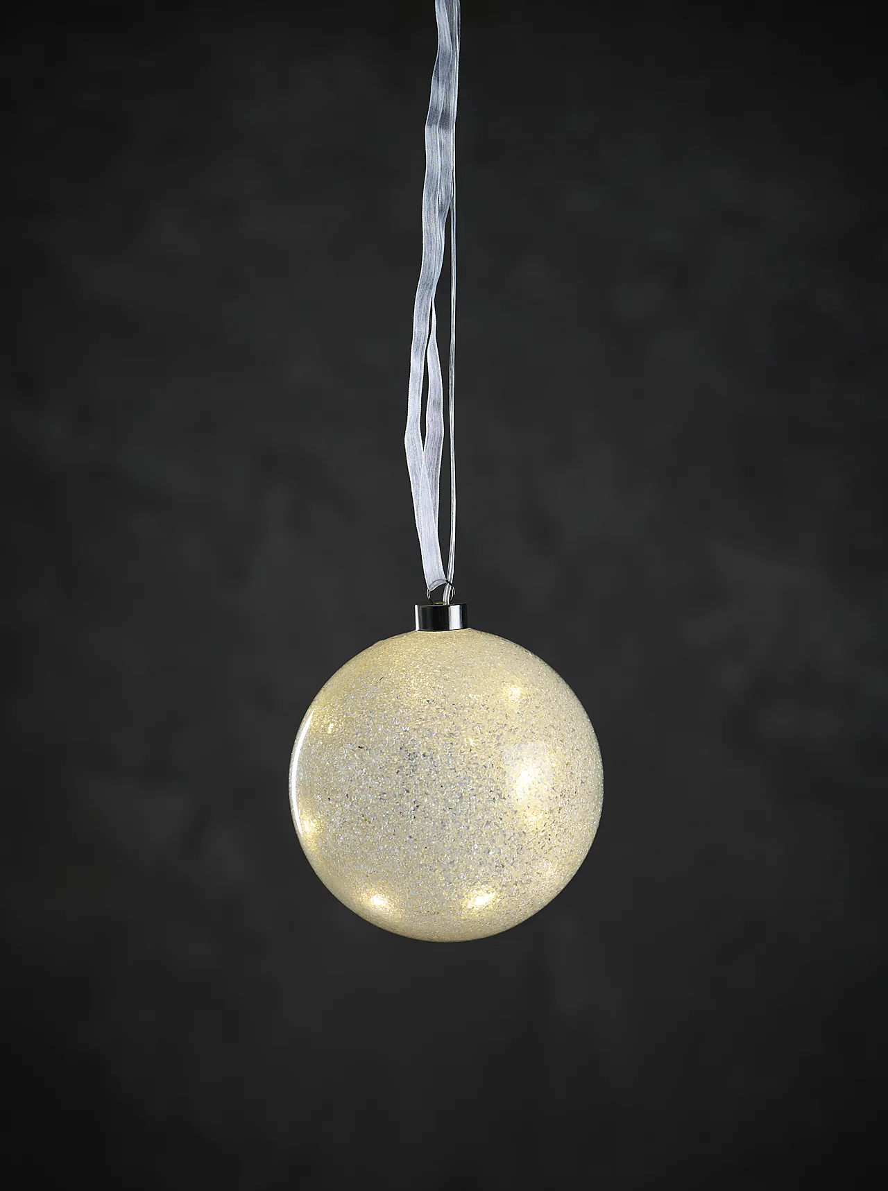 Glasskule m/snø 20LED Ø15 cm null - null - 2 - Miniatyr