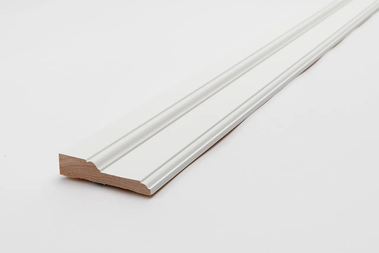 Karmlist furu k1 grunnet hvit 20x90 mm Karmlist furu k1 grunnet hvit 20x90 mm