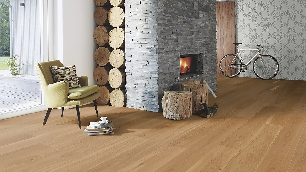 Parkett 1-stav eik Castle Andante