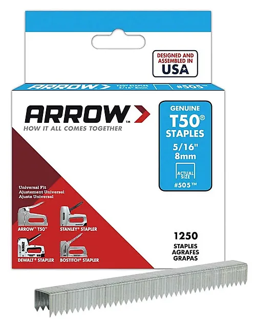 Stift t50 8mm 5/16" 1250stk arrow 505