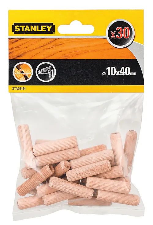 Treplugger runde 10x40 mm pakke a 30 stk