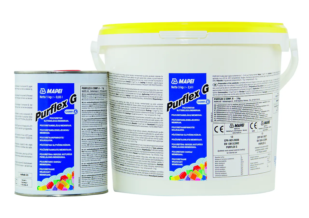 Mapei polyuretan membran og slitebelegg grå 16,5 kg null - null - 2 - Miniatyr