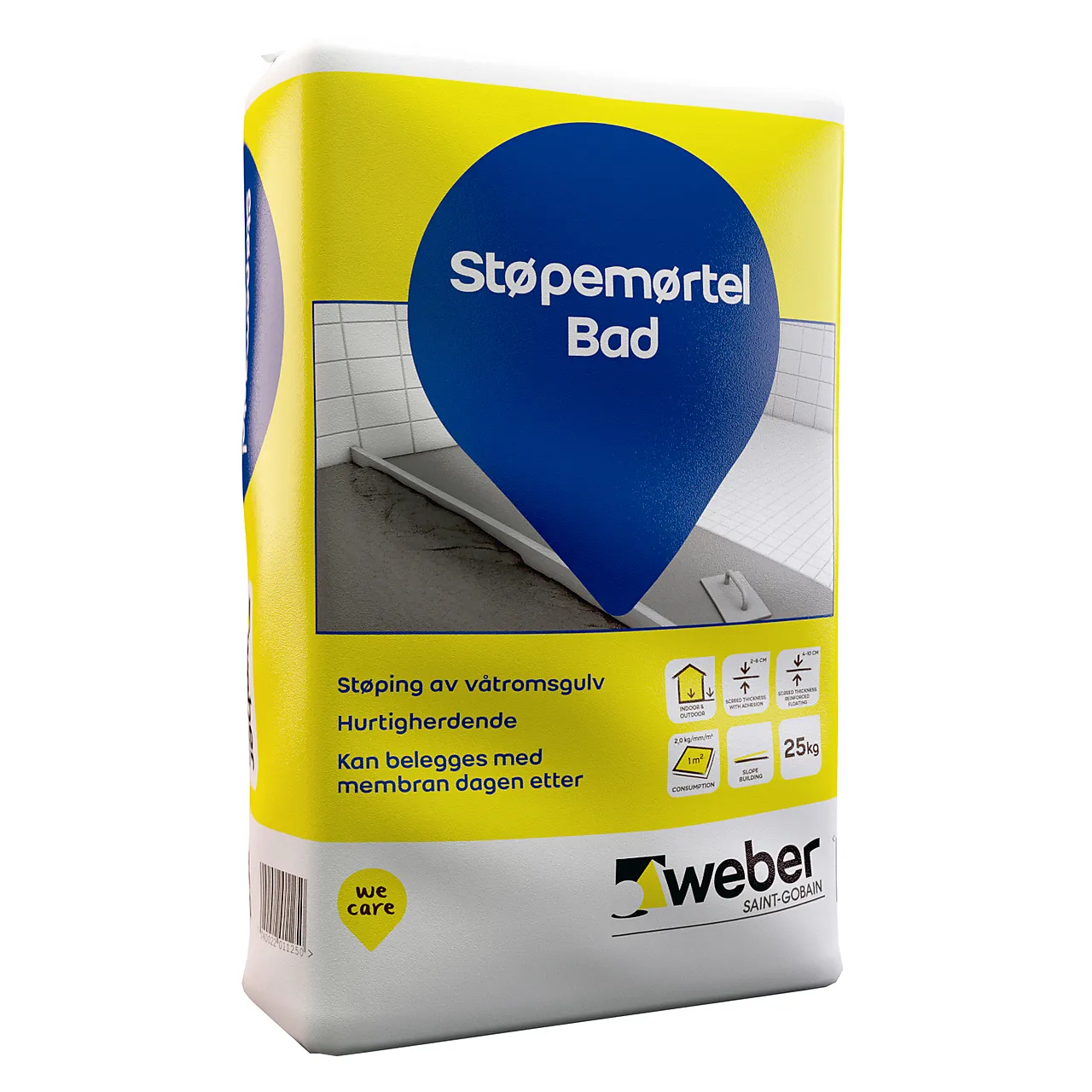 Støpemørtel bad 25 kg Støpemørtel bad 25 kg