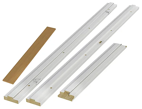 Karmsett 121 mm m/terskel hvit bomull S0502-Y 80x210 cm